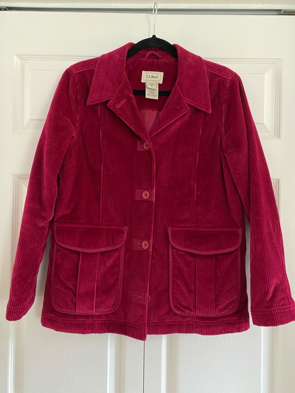 L.L. Bean Corduroy Jacket in Berry Pink Size S PET